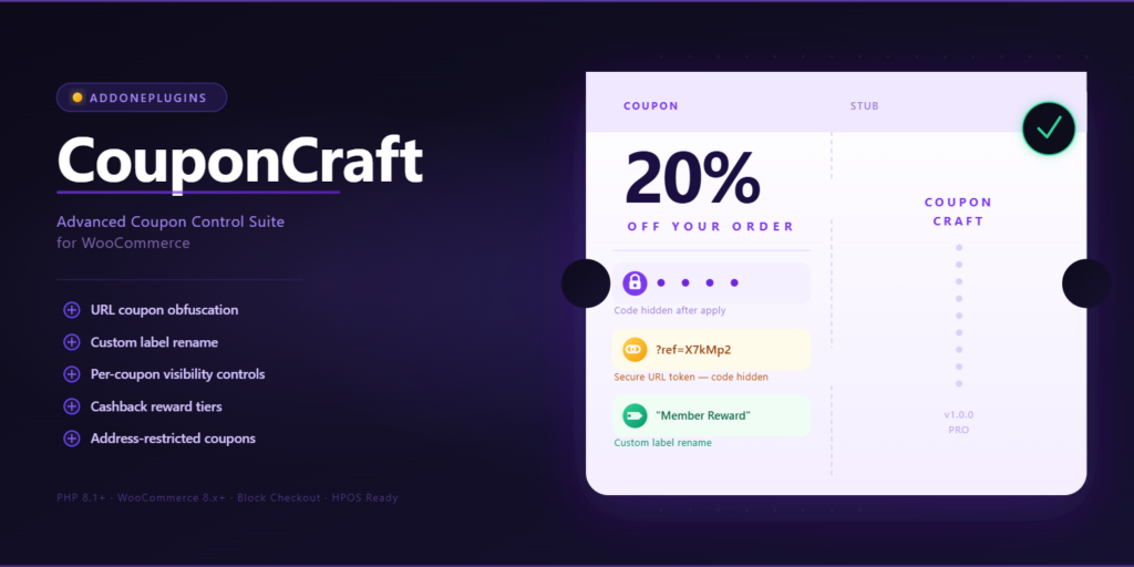 CouponCraft For WooCommerce