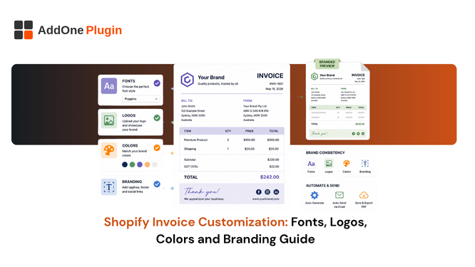 Shopify Invoice Customization Fonts, Logos, Colors and Branding Guide