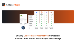 Shopify Order Printer Alternatives Compared Sufio vs Order Printer Pro vs Vify vs InvoiceForge
