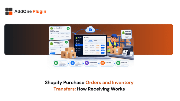 Shopify Purchase Orders and Inventory Transfers: How Receiving Works (and How to Print Labels Fast)